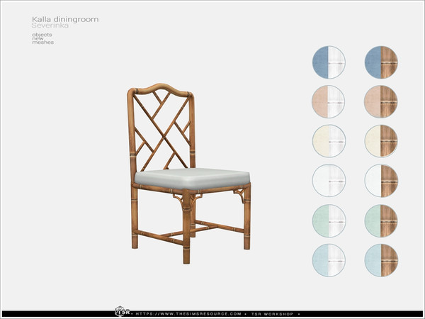 Sims 4 — Kalla - dining chair 02 by Severinka_ — A set of furniture and decor for the design of a dining room in the