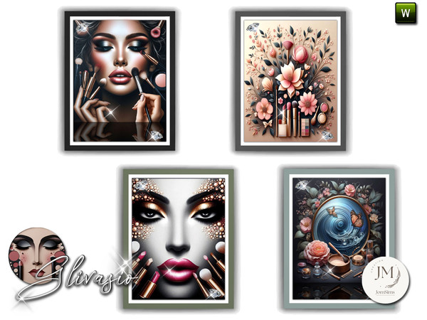 Sims 4 — Glivasio wall paintings2 by jomsims — Transform your Sims' routine with the Glivasio set.