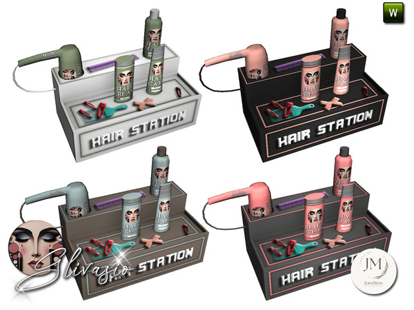 Sims 4 — Glivasio deco hair dryer by jomsims — Transform your Sims' routine with the Glivasio set.