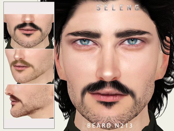 Sims 4 — Beard N213 by Seleng — HQ compatible beard with 21 colours, available for Teen to Elder.