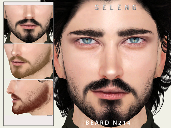 Sims 4 — Beard N214 by Seleng — HQ compatible beard with 21 colours, available for Teen to Elder.