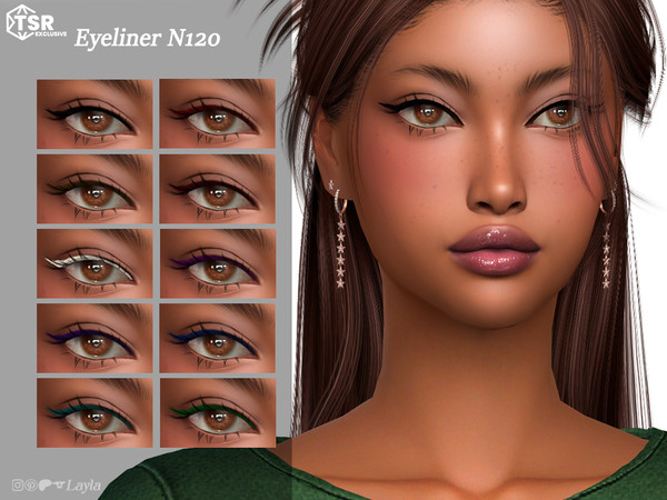 Sims 4 — Eyeliner N120 by Layla — Previews were made using HQ Mod