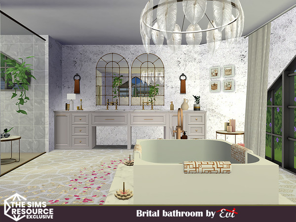 Sims 4 — Brital Bathroom by evi — A bathroom special decorated and furnished for a special day.