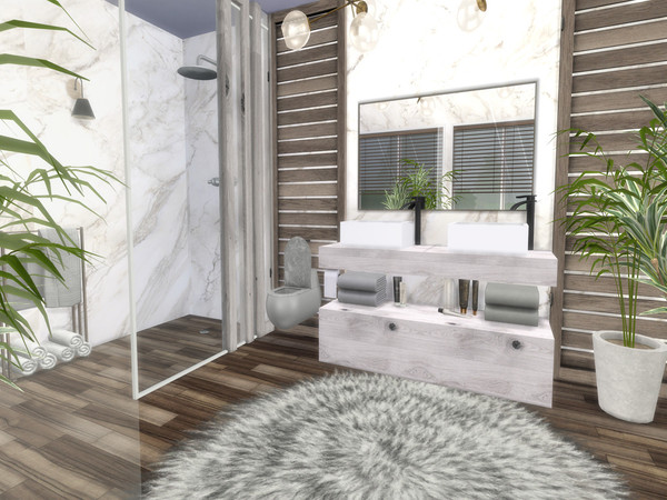 Sims 4 — Alita Bathroom by Suzz86 — Alita is a fully furnished and decorated bathroom. Size 4x6 Value $ 9,600 Short Walls