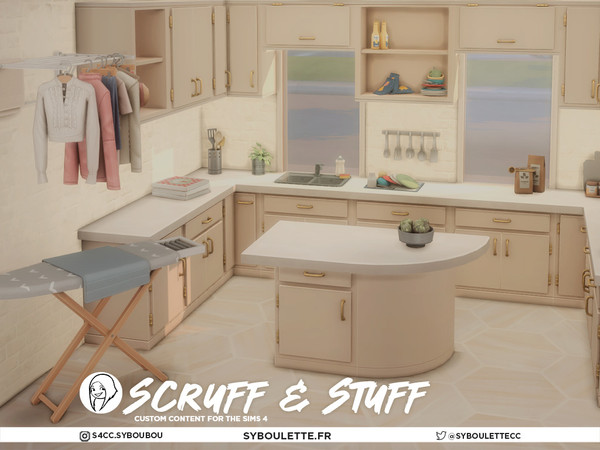 Sims 4 — Scruff & Stuff - Vintage clean cabinet | Cheap chipped by Syboubou — Scruff and Stuff is the spiritual