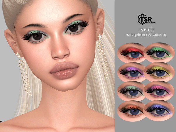 Sims 4 — IMF Wanda Eyeshadow N.387 by IzzieMcFire — Wanda Eyeshadow N.387 contains 8 colors in hq texture.