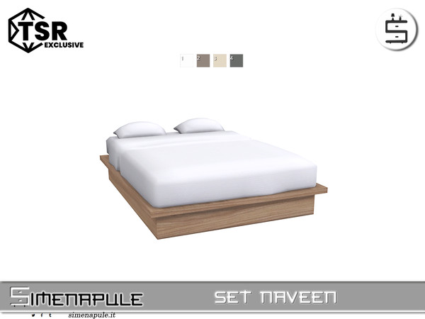 Sims 4 — [SeN4] Set Naveen - Bed by Simenapule — Set NaveenSet NaveenSet NaveenSet Naveen