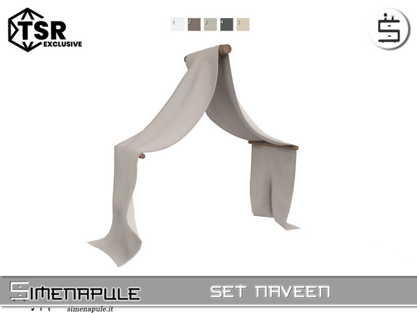 Sims 4 — [SeN4] Set Naveen - Curtain  Bed by Simenapule — Set NaveenSet NaveenSet NaveenSet Naveen