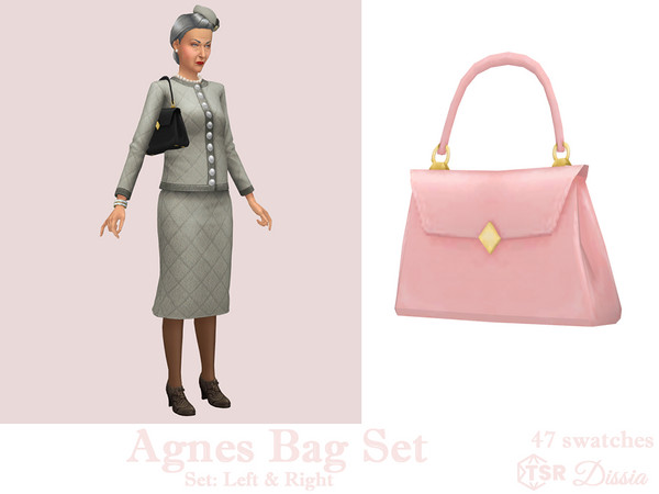 Sims 4 — Agnes Bag (Right) by Dissia — Iconic famous bag that you'll get punched with when you are too romantic publicly.