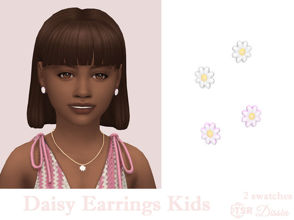 Sims 4 — Daisy Earrings Kids by Dissia — Cute little daisies earrings for kids