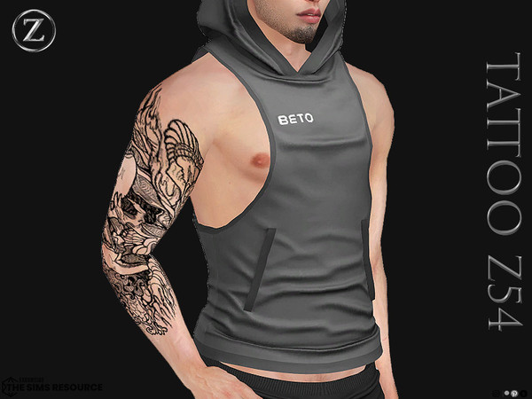 Sims 4 — TATTOO Z54 by ZENX — Base Game