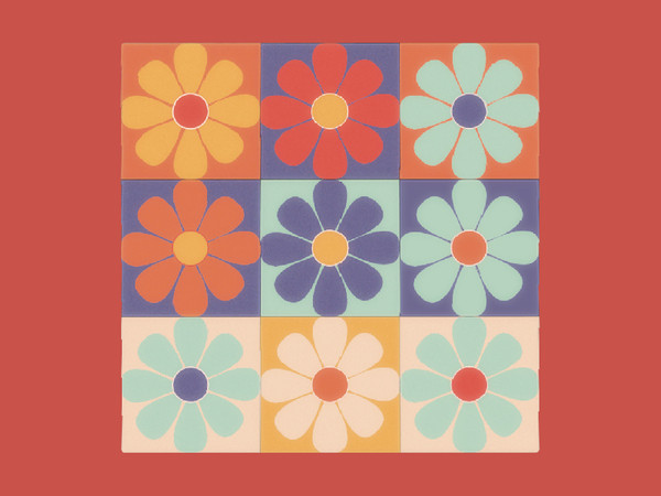 Sims 4 — Flower Bloom Floor Tile by RBarkah — Flower Bloom Floor Tile brings a touch of charm and elegance to any space.