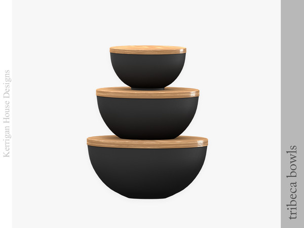 Sims 4 — Tribeca Bowls by kerriganhouse — Modern and minimalist kitchen decor perfect for a chic New York loft.