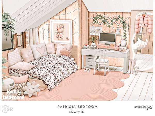 Sims 4 — Patricia Bedroom by Moniamay72 — A lovely cozy bedroom.