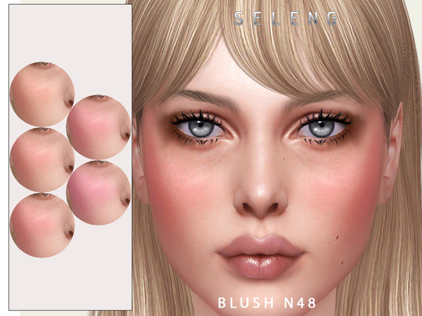 Sims 4 — Blush N48 by Seleng — The blush has 5 colours and HQ compatible. Allowed for teen, young adult, adult and elder