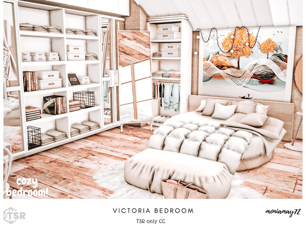 Sims 4 — Victoria Bedroom by Moniamay72 — A lovely cozy bedroom.