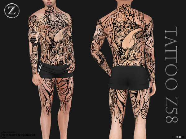 Sims 4 — TATTOO Z58 by ZENX — Base Game