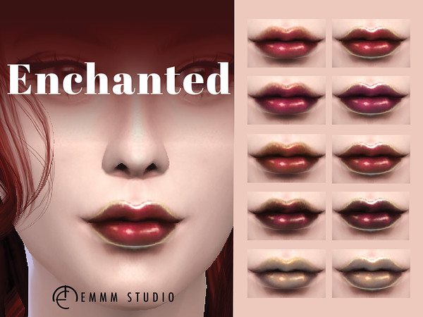 Sims 4 — Enchanted by EMMMcc — Enchanted offers five red-brown velvety shades in two distinct styles. The first style is