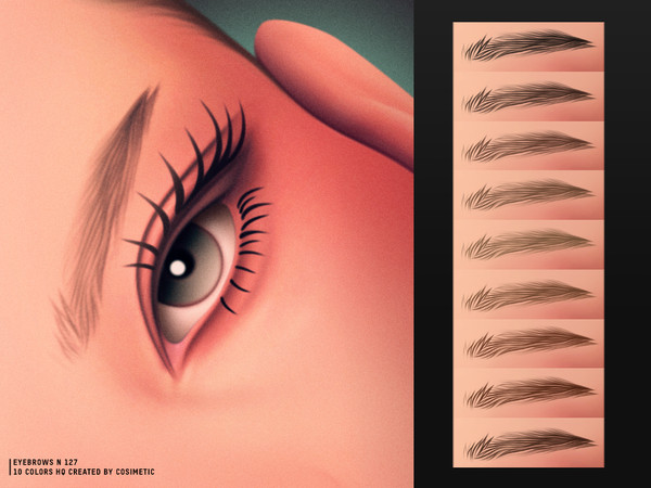 Sims 4 — Eyebrows N127 by cosimetic — - Female
