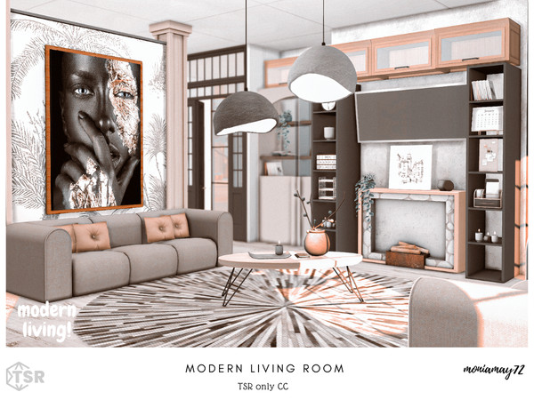 Sims 4 — Modern Living Room by Moniamay72 — A lovely classy modern living room.