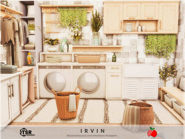 Sims 4 — Irvin - laundry by melapples — a cozy laundry room. enjoy! 5x5