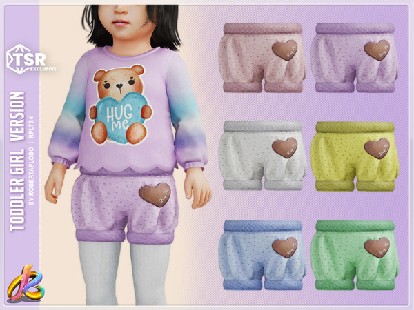 Sims 4 — Girl Shorts 308 - Toddler by RobertaPLobo — Shorts 308 - Toddler girl version - TS4