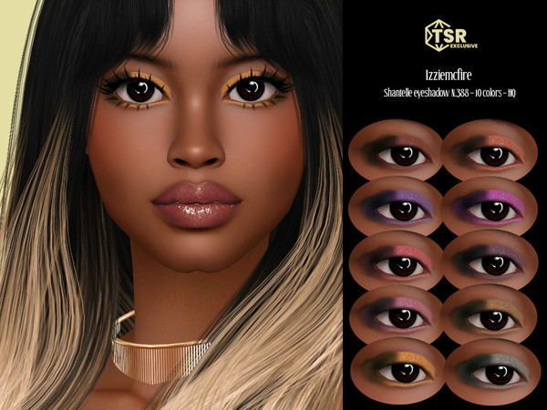 Sims 4 — IMF Shantelle Eyeshadow N.388 by IzzieMcFire — Shantelle Eyeshadow N.388 contains 10 colors in hq texture.