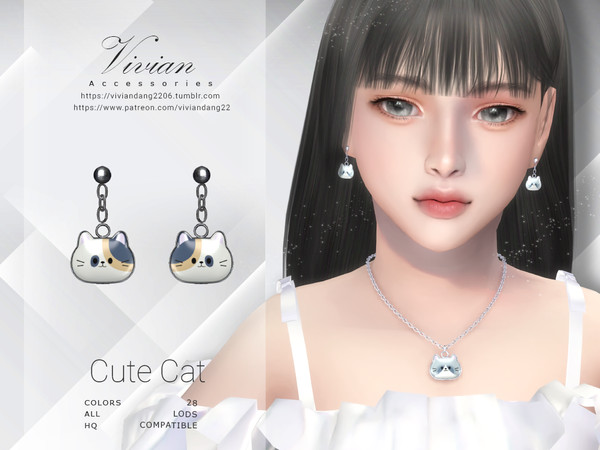 Sims 4 — Cute Cat - Earing by VivianDang — - All new meshes