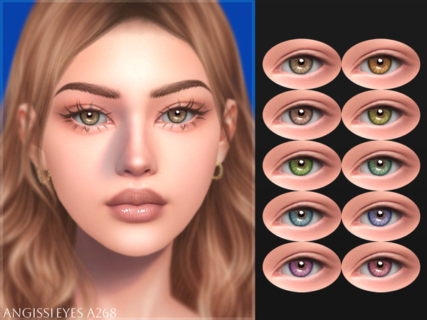 Sims 4 — EYES A268 by ANGISSI — PREVIEWS MADE USING HQ MOD Facepaint category