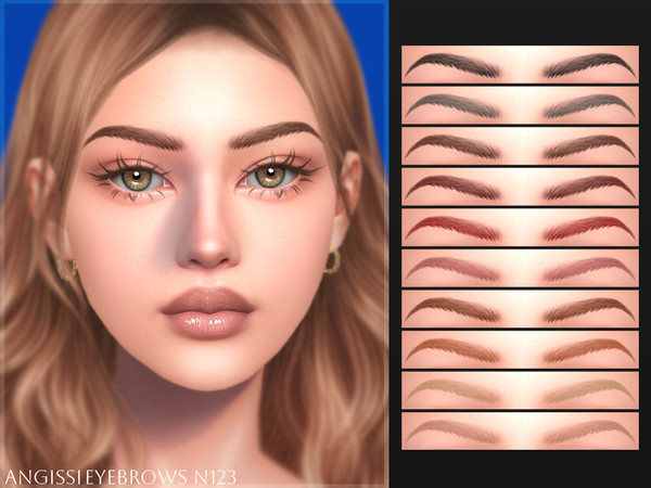 Sims 4 — Eyebrows n123 by ANGISSI — PREVIEWS MADE USING HQ MOD Female Teen to elder
