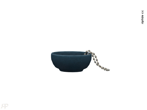 Sims 4 — Riptide CC Coastal Retreat Essentials Stone Bowl Vase with Pearl Garland by Riptidecc — A serene,