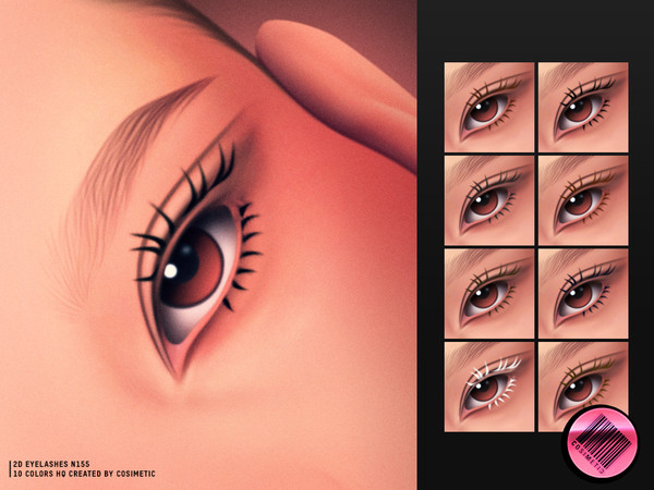 Sims 4 — 2D MM Eyelashes N155 by cosimetic — - Female