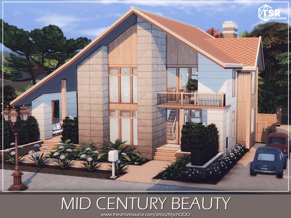 Sims 4 — Mid Century Beauty by MychQQQ — Lot: 30x30