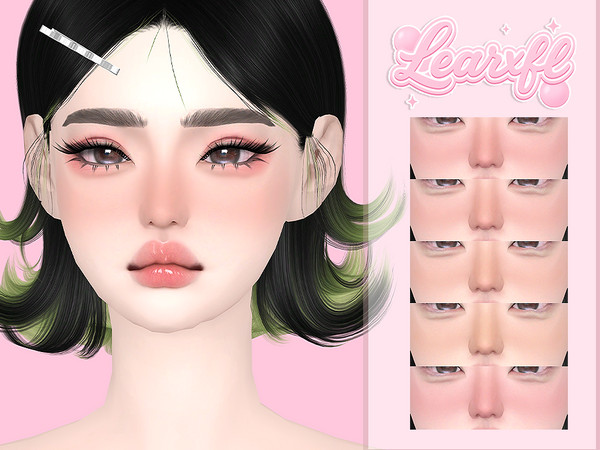Sims 4 — [Learxfl] Grace Blush by Learxfl — Eyeshadows, 10 swatches , HQ and BGC . Standalone item with thumbnail.