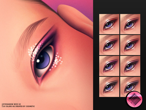 Sims 4 — Glitter Eyeshadow N333 V2 by cosimetic — - Female