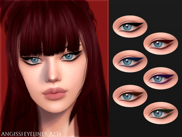 Sims 4 — Eyeliner A234 by ANGISSI — PREVIEWS MADE USING HQ MODE Makeup category