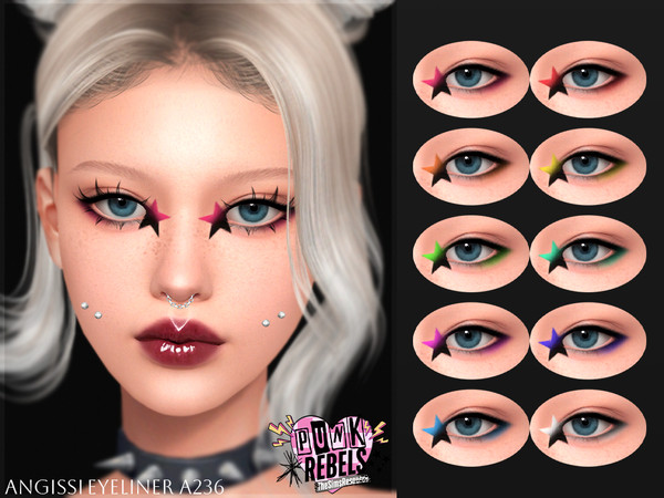 Sims 4 — Eyeliner A236 by ANGISSI — PREVIEWS MADE USING HQ MODE Makeup category