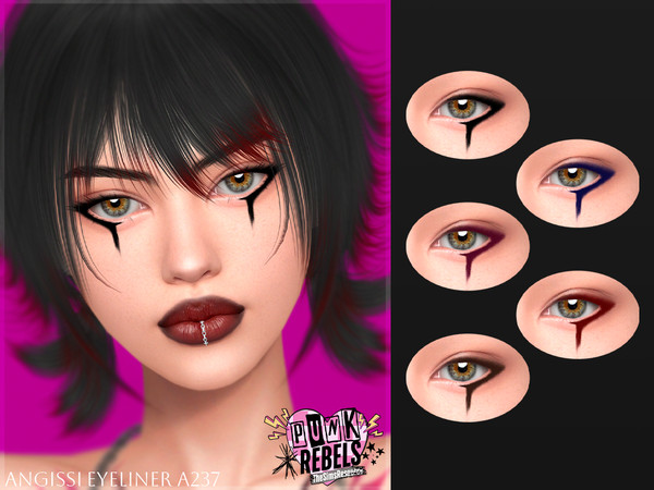Sims 4 — Eyeliner A237 by ANGISSI — PREVIEWS MADE USING HQ MODE Makeup category