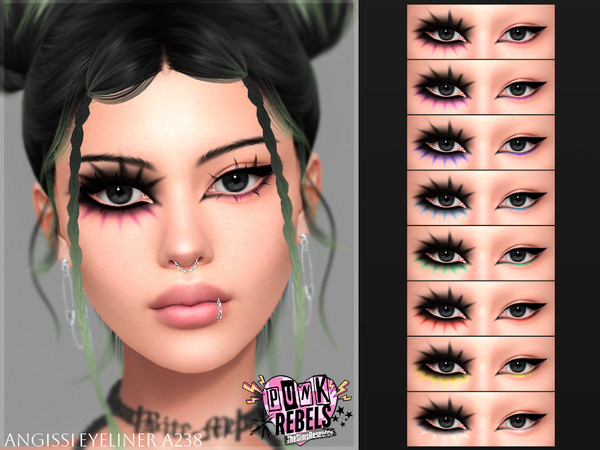 Sims 4 — Eyeliner A238 by ANGISSI — PREVIEWS MADE USING HQ MODE Makeup category