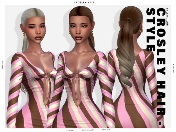 Sims 4 — Crosley Hairstyle by Leah_Lillith — There is an optional recolor (color wheel) which can be found in the FACE