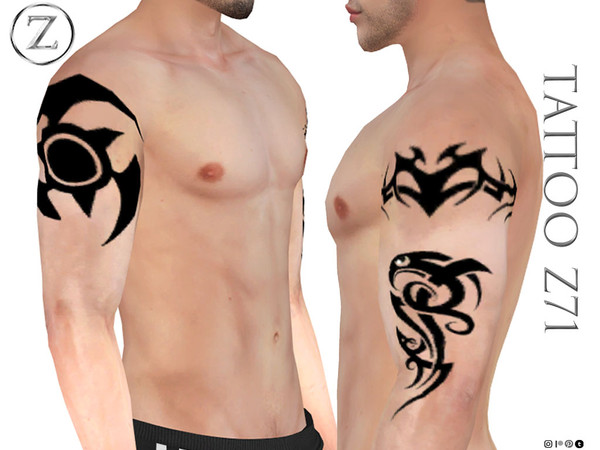 Sims 4 — TATTOO Z71 by ZENX — Base Game