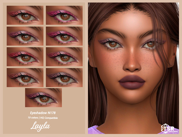 Sims 4 — Eyeshadow N178 by Layla — Previews were made using HQ Mod