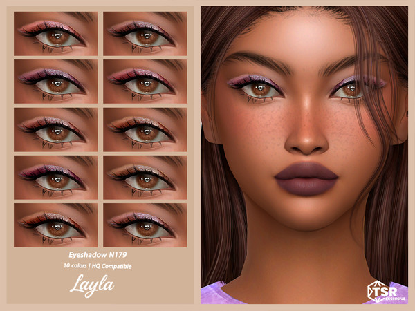 Sims 4 — Eyeshadow N179 by Layla — Previews were made using HQ Mod