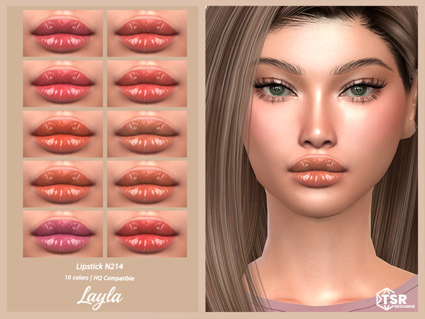 Sims 4 — Lipstick N214 by Layla — Previews were made using HQ Mod