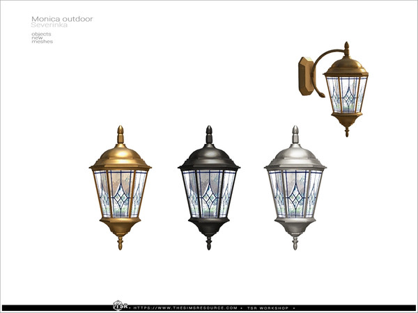 Sims 4 — Monica outdoor - wall lamp by Severinka_ — A set of furniture and decor for decorating a kitchen or cooking area