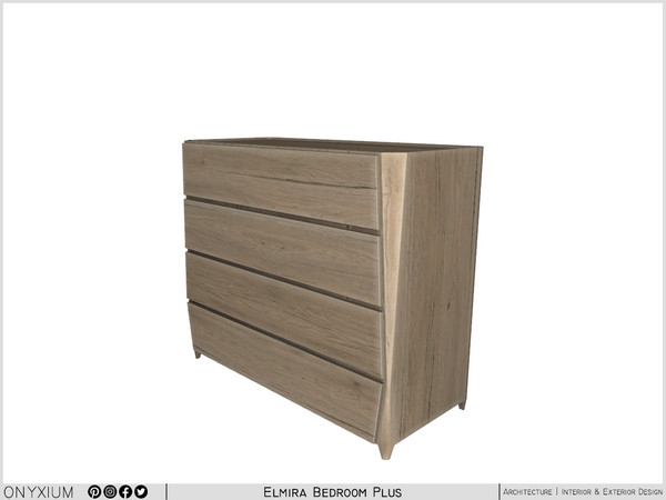 Sims 4 — Elmira Chest Of Drawers by Onyxium — Onyxium@TSR Design Workshop Bedroom Collection - Belong To The 2025 Year