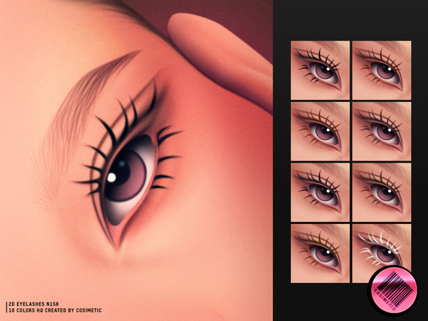 Sims 4 — 2D MM Eyelashes N158 by cosimetic — - Female