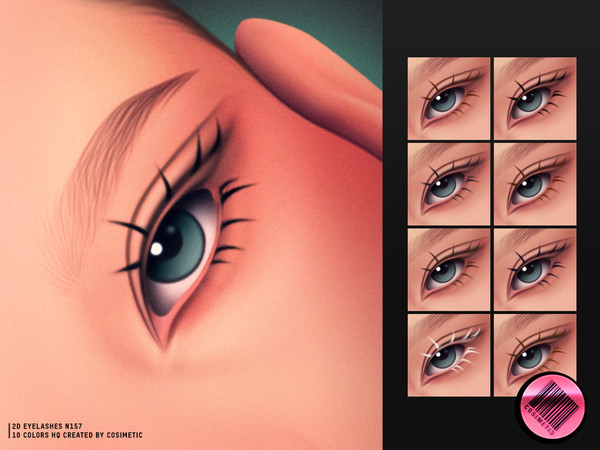 Sims 4 — 2D MM Eyelashes N157 by cosimetic — - Female
