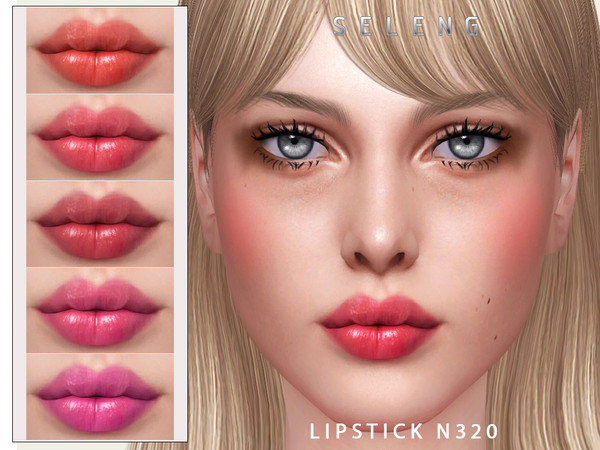 Sims 4 — Lipstick N320 by Seleng — The lipstick has 15 colours and HQ compatible. Allowed for teen, young adult, adult