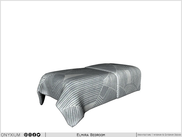 Sims 4 — Elmira Bed Blanket Flat by Onyxium — Onyxium@TSR Design Workshop Bedroom Collection - Belong To The 2025 Year